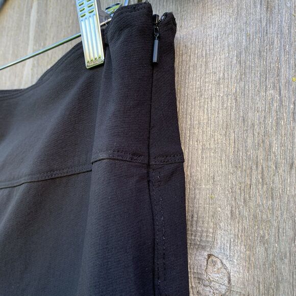 ATHLETA Pants Womens Sz 16 Black Wander Slim Ankle Stretch Side Slit - Picture 5 of 13